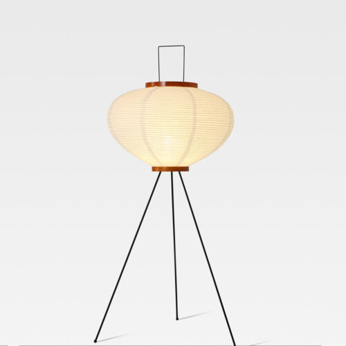 Art Rice Paper Floor Lamp Handmade Paper Lampshade Tripod Floor Lamp